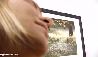 Sensual lesbian girls adore deep fingering on the chair