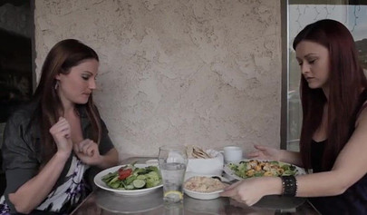 Hot chicks get horny in a car park and lick each other's pussy