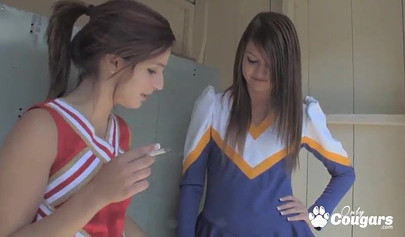 Cheerleaders Cassandra Nix and Marie Jane Johnson eat pussy