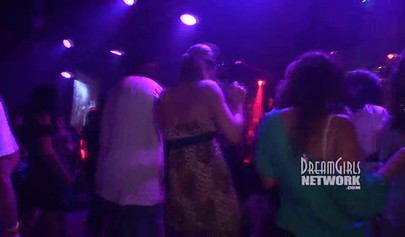 Stunning teens get naked and eat pussy in nightclub