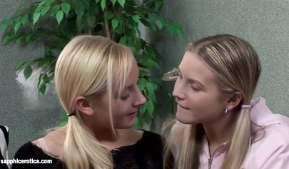 Three nice blondes lick feet and nipples in the bedroom