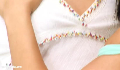 Stacy and Nea play with a lesbian toy play outdoors