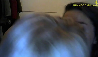 Lesbian stepsisters French kiss and scissor on the camera