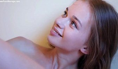 Innocent babes play with each other's virgin pussies
