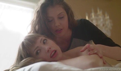 Teens moan as they lick each other's clits