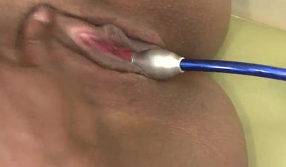 Busty ebony teens penetrate each other's pussies with toys