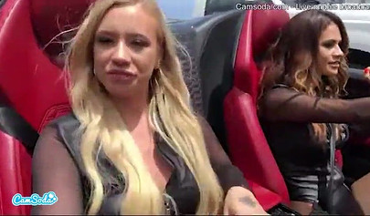 La latina Vanessa Veracruz e Bailey Brooke si scatenano in una Lamborghini