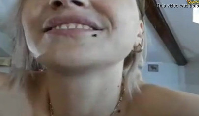Bunch of slutty lesbians strip and fuck in their homemade orgy