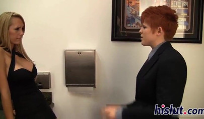 Two busty lesbians lick each other's beavers in the bathroom mirror