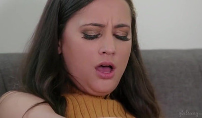 Cute brunette gets orally pleased by a busty lesbian marriage counselor