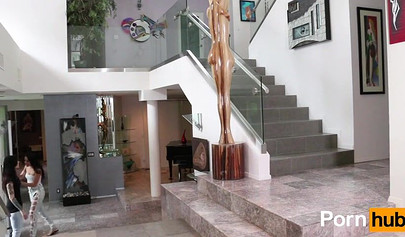 Sensual brunettes fingering and eating shaved pussies