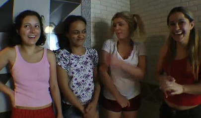 A group of horny girls prefer to have fun together