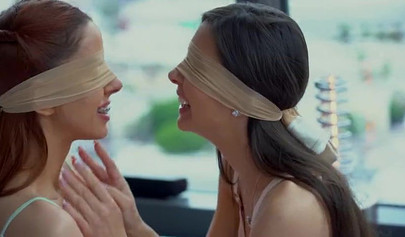 Blindfolded friends fuck each other for the first time