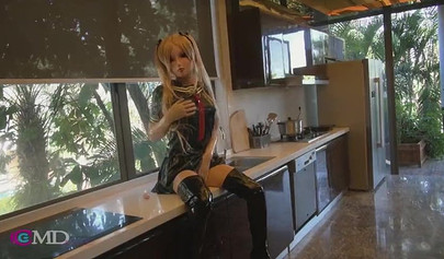 Amateur sex dolls are having fun in the kitchen