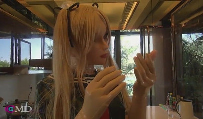 Amateur sex dolls are having fun in the kitchen