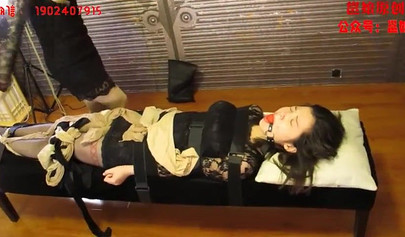 Asian cuties practice tickling and bondage in a nice room