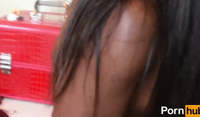 Ana Foxxx and Kira Noir have fun in the dressing room