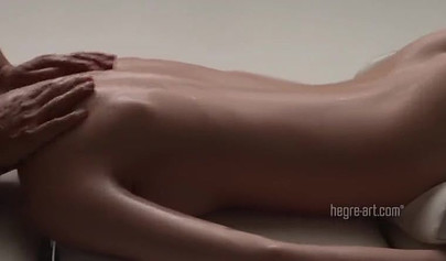 Beautiful erotic massage for amazing naked lady