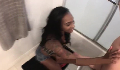 Interracial rimjob with amazing lesbian beauties