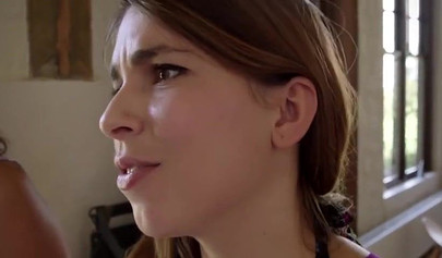 Naked lesbians take part in a wild orgy in the yard