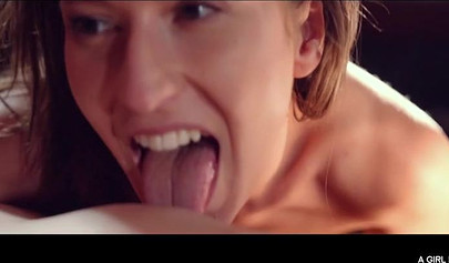 Seductive waitress having sex with a lesbian client