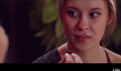 Seductive waitress having sex with a lesbian client