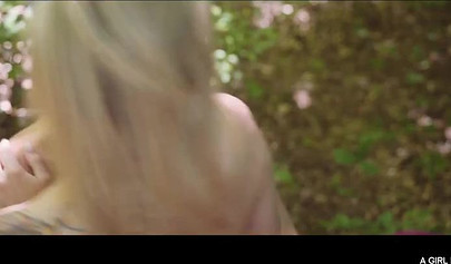 Sensual lesbian sex with nice blondes in the sunlight