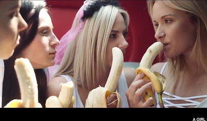 Lesbian babes are having a wild time in a limo together