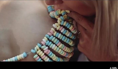 Lesbian babes are having a wild time in a limo together