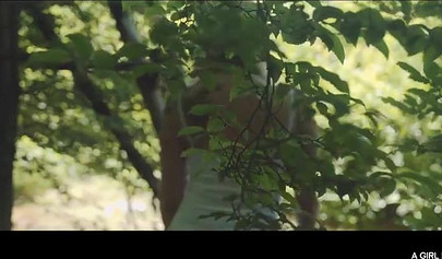 Sweet lesbian hotties kissing and rubbing clit in the woods