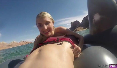 Sexy pornstars are making love on the beach - compilation