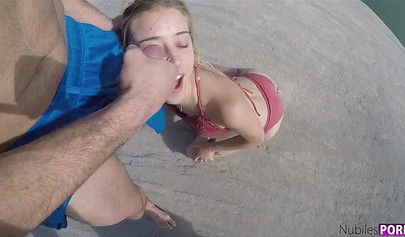Sexy pornstars are making love on the beach - compilation