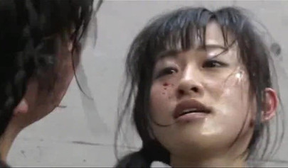 Japanese girls with beautiful tits fight in the ring