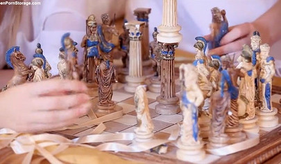 An exciting chess game turns into a great threesome