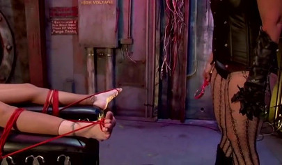 BDSM strap-on lesbian sex in the mysterious room