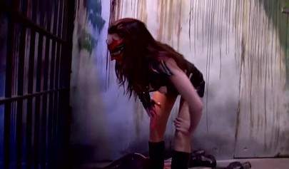 BDSM strap-on lesbian sex in the mysterious room