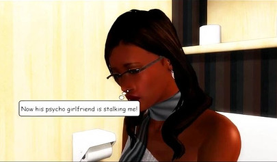 3D ebony whore enjoy tribbing with her horny girlfriend