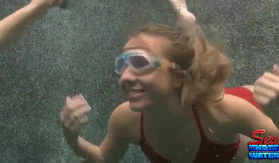 Amazing lesbian girls enjoying an underwater sex