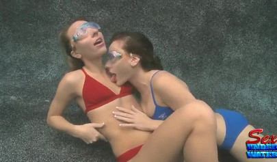 Amazing lesbian girls enjoying an underwater sex