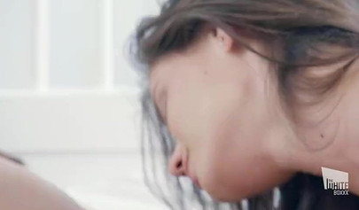 Little Caprice and Monika Benz love sensual lesbian sex