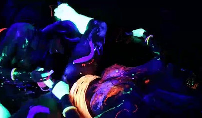 Abigail Mac & Ava Addams having fun at a neon sex party