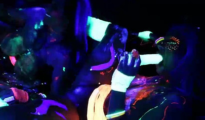 Abigail Mac & Ava Addams having fun at a neon sex party