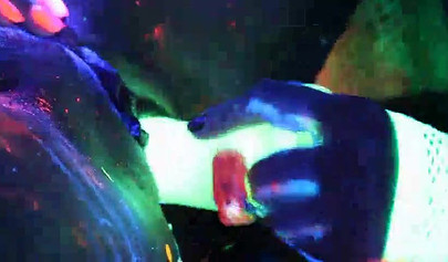 Abigail Mac & Ava Addams having fun at a neon sex party