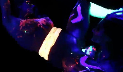 Abigail Mac & Ava Addams having fun at a neon sex party