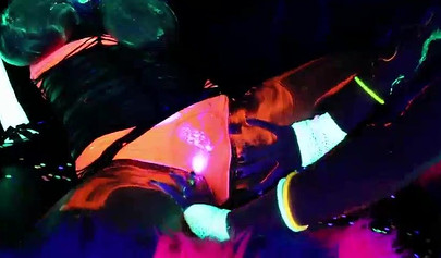 Abigail Mac & Ava Addams having fun at a neon sex party