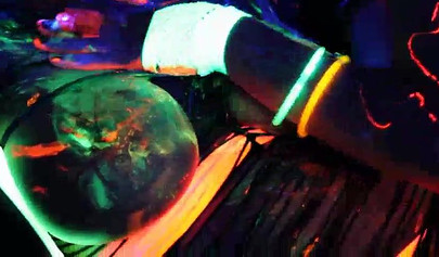 Abigail Mac & Ava Addams having fun at a neon sex party