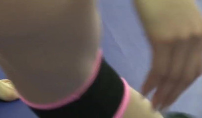 Amazing naked girls fighting with a purple dildo in the ring