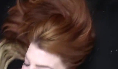 Blonde dominates the breathing of a redhead girl