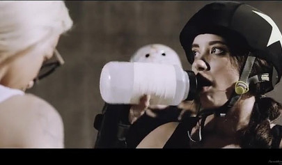 College teens enjoying nice threesome in the locker room