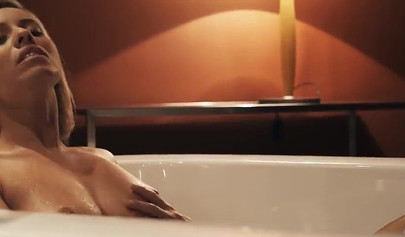 Lucy Heart and Vicky Love enjoying romantic sex on the bed